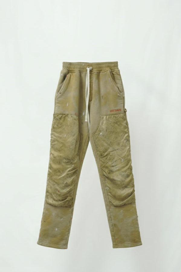 Double Knee Sweat Pants Beige