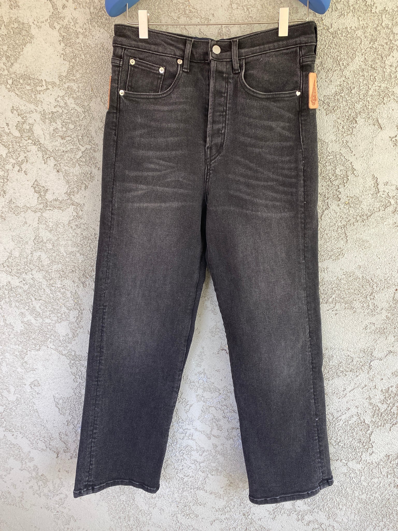 Vtg Black Loose Jean