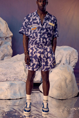 Camo Satin Camp Short