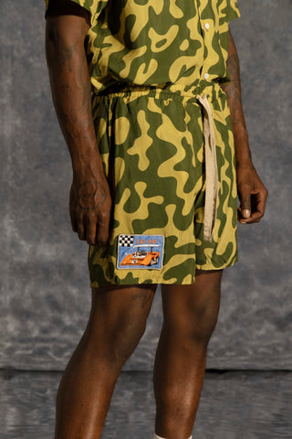 Camo Satin Short